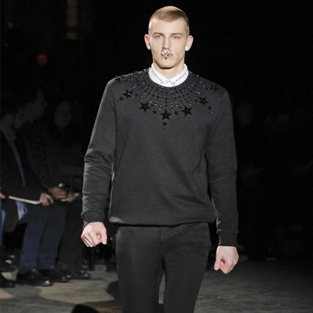 Роскошные Дизайнерские флисовые толстовки DUYOU с капюшоном для мужчин