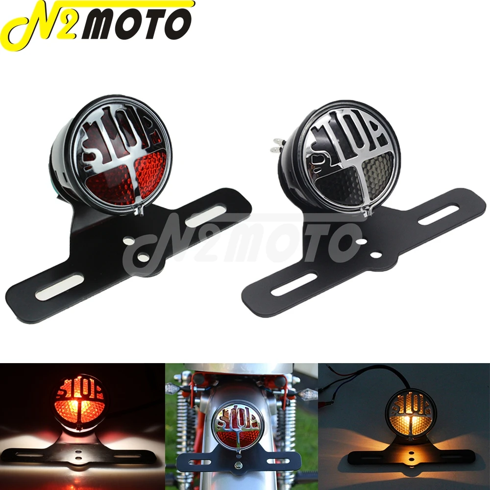 

Красный/мотоцикла с двигателем внутреннего сгорания задний светильник задние тормоза стоп-сигнала w/номерные знаки для мотоциклов светиль...