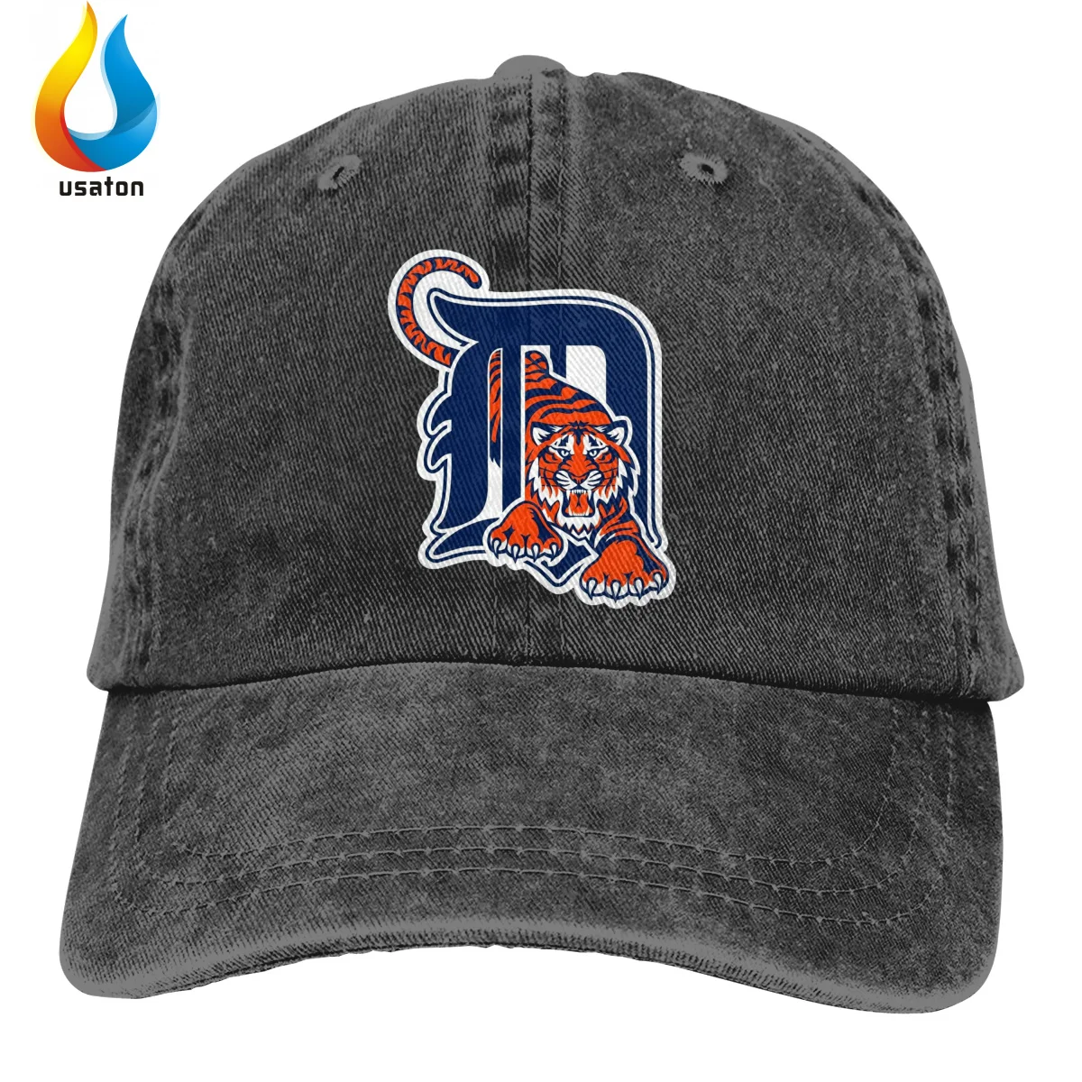 Бейсболка мужская в стиле хип-хоп хлопковая кепка с принтом тигра потертая волна