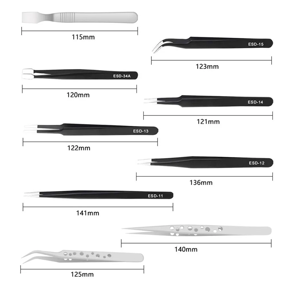 

Durable Anti-static High Quality Tweezers Precision Stainless Steel Tool