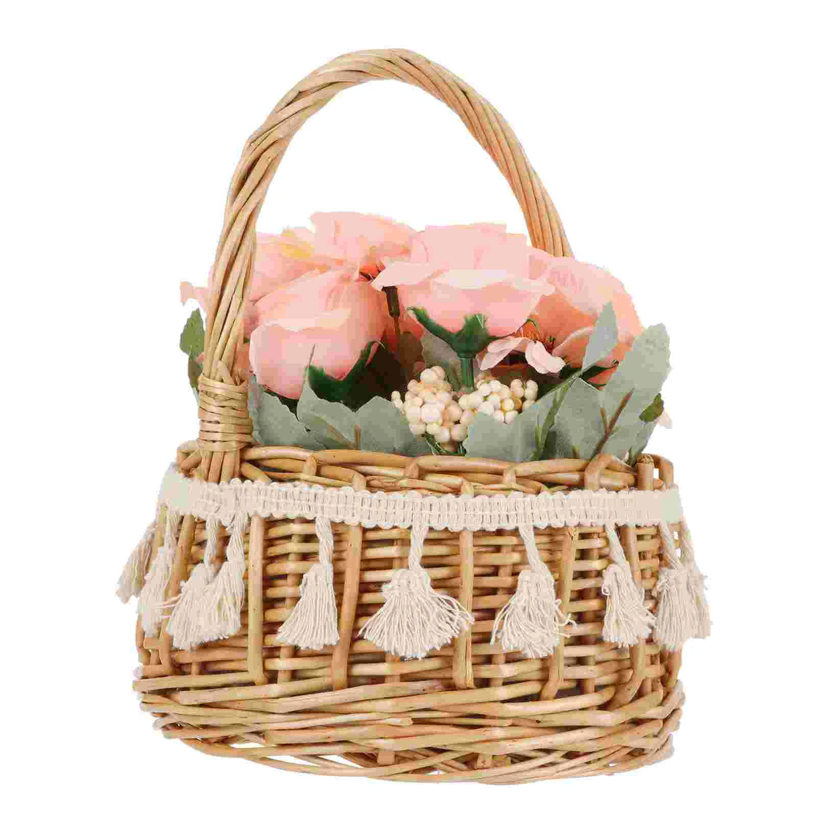 

1 шт., деревянная корзина для хранения искусственных цветов