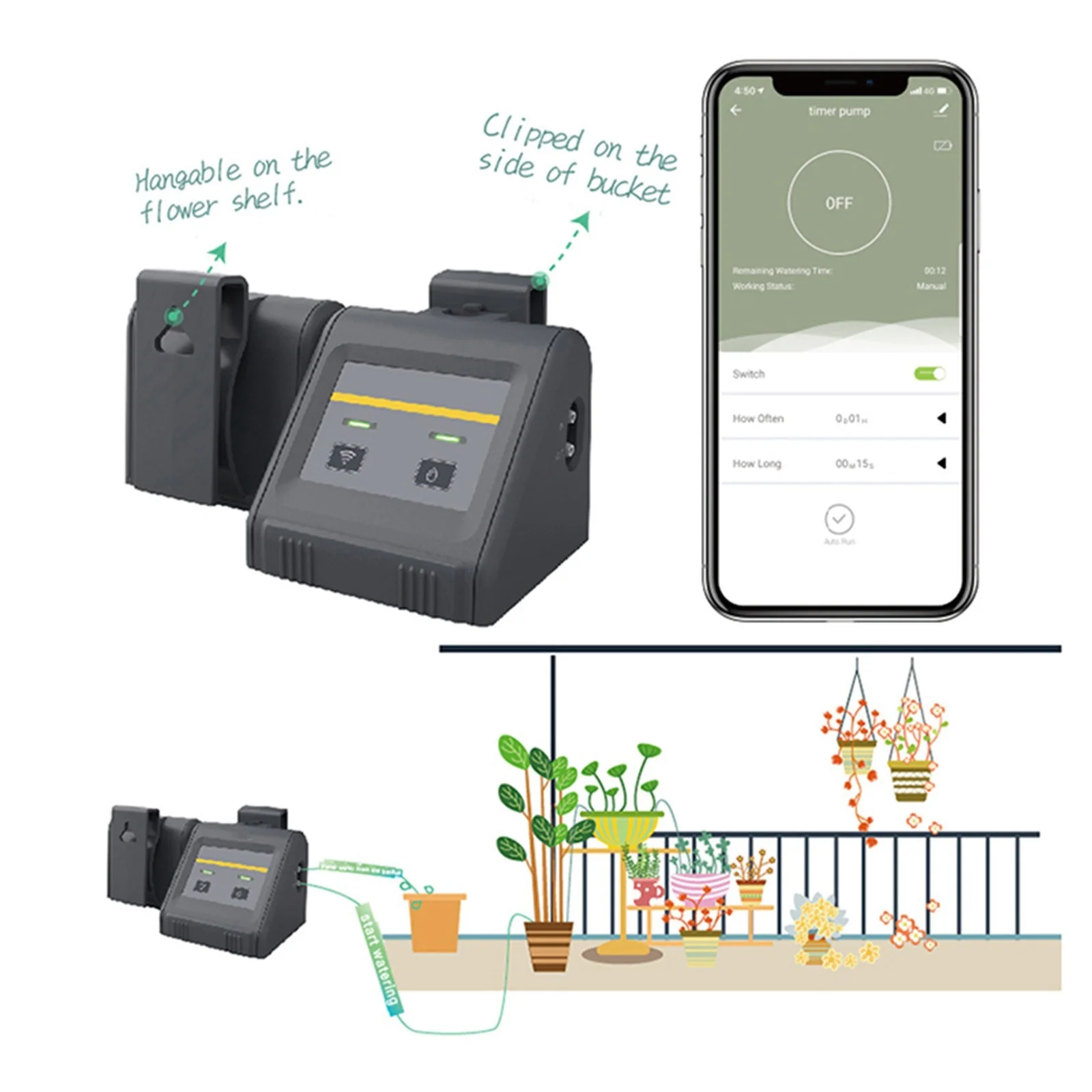 

Tuya WiFi Control Automatic Garden Watering Equipment Plant Drip Irrigation Tool Water Pump Sprinkler System Controller Timers