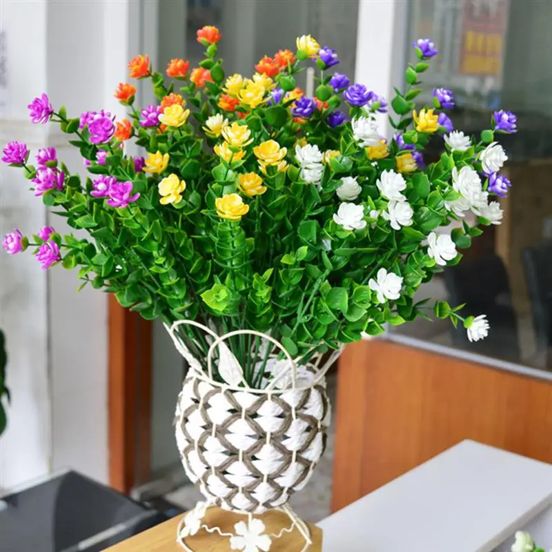 

freeshipping 4 Bundles Artificial plants Dried Flowers for wedding home Room christmas decoration UV Resistant