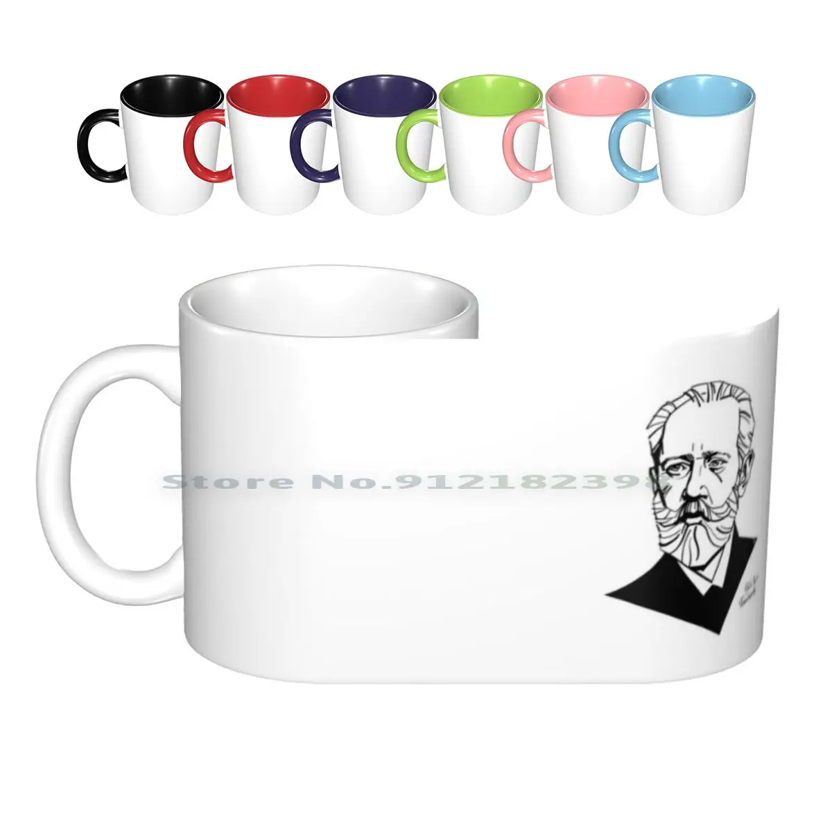 

Pyotr Tchaikovsky Ceramic Mugs Coffee Cups Milk Tea Mug Tchaikovsky Portrait Pianist Composer Musician Music Classical Iconic