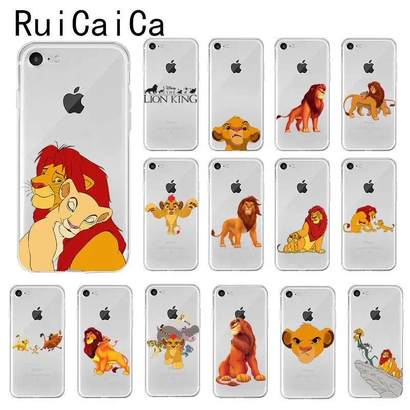 Ruicaica лев Король Simba мультфильм Мода Новинка чехол для телефона Fundas для iPhone 8 7 6S Plus X XS MAX 5 5S SE XR 10 Чехол