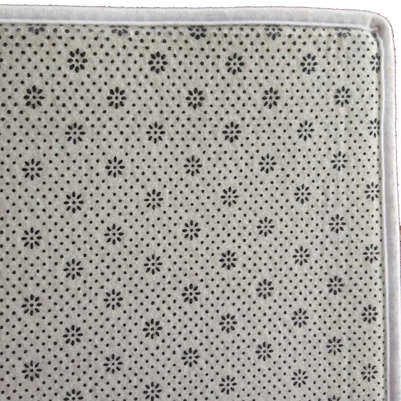 Brown wood bars Flannery printing Anti-Slip absorbent home mat