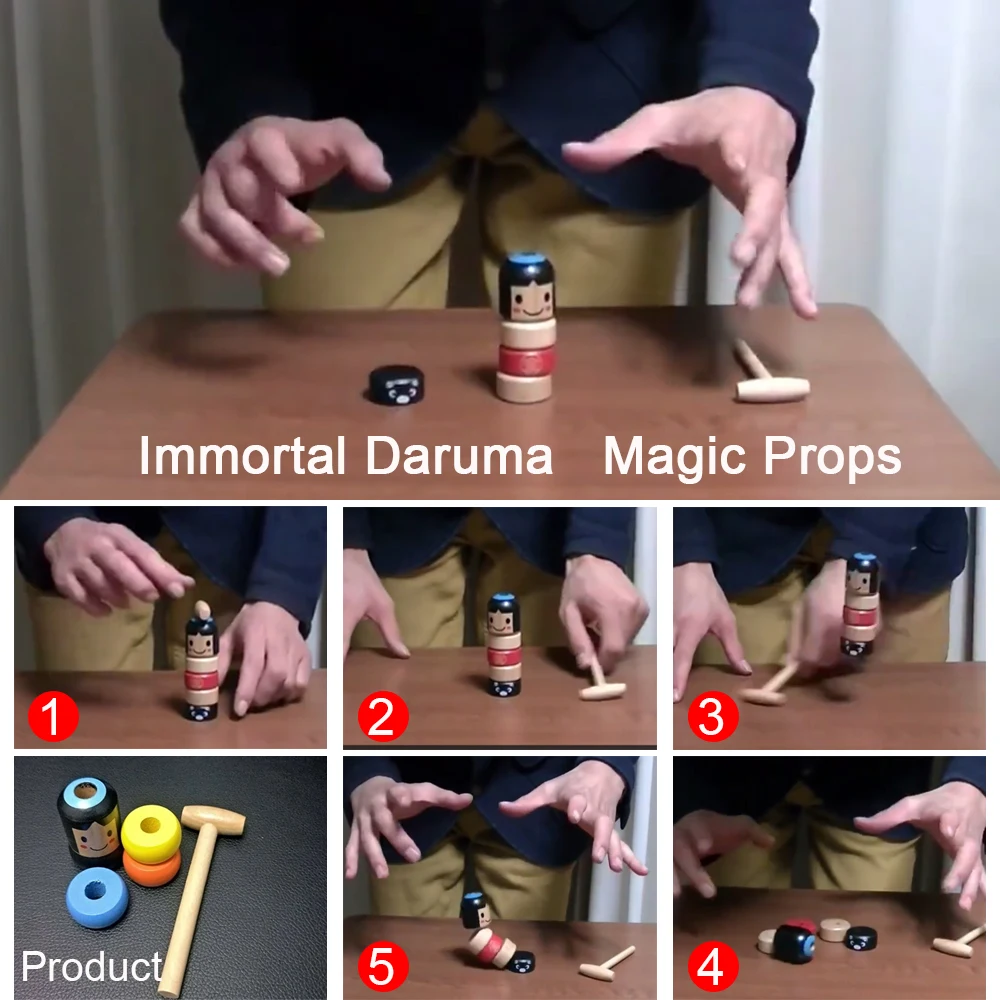 1 комплект бессмертный Daruma Небьющийся деревянного человечка волшебная игрушка