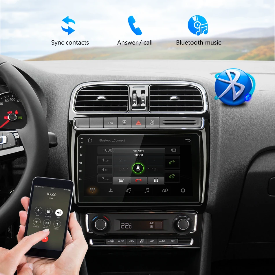 " 2 Din 2+ 32 ГБ Android сенсорный экран автомобиля радио gps навигация Авто аудио стерео плеер для Volkswagen Polo AHD RDS+ DSP FM/AM
