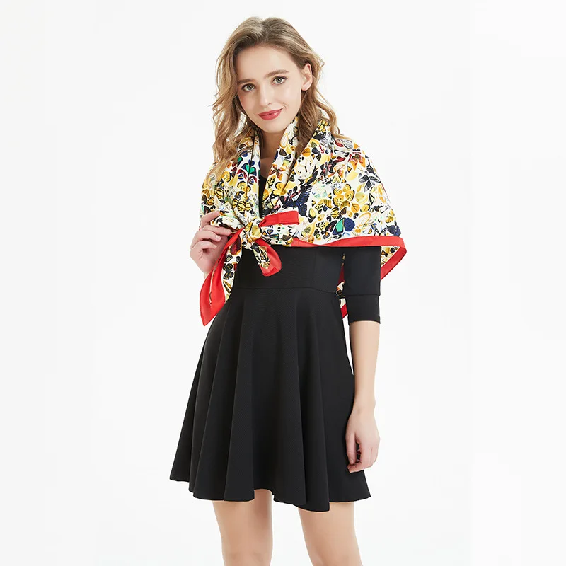 

Mulberry Scarf Women Silk Scarf Luxury Shawl Scarves Beach Cover-ups Bandana Hijabs Bufand de seda Foulard en soie solar playa