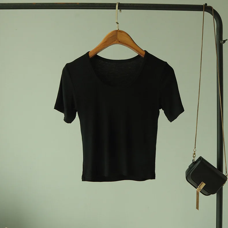 

Women 2020 Summer Short Sleeve Solid Fashion Lady T-shirts Top T Shirt Ladies Womens Female Tee T-Shirt