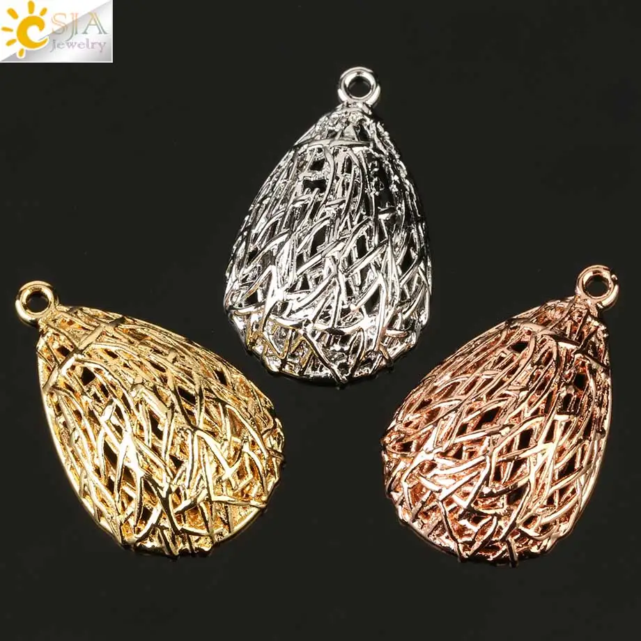 CSJA Charms Accessories Jewelry Findings Making Rose Gold Silver Color Metal for Handmade Necklaces Earring Diy S551 | Украшения и
