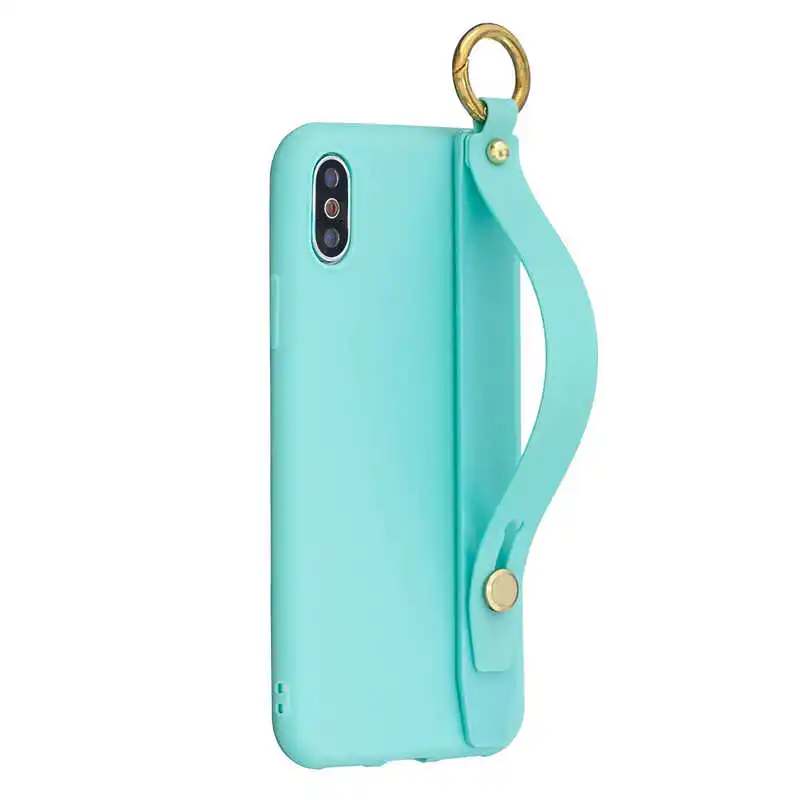 Мягкий силиконовый чехол держатель для телефона iphone XR X Xs max 7 8 6 6s plus однотонные