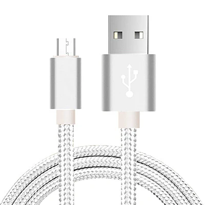 Silver Micro Usb кабель Android Быстрая зарядка USB синхронизации данных Зарядное устройство кабели мобильный телефон кабель для samsung A7 S7 для Xiaomi 1 м/2 м/3 м провода - Цвет: Silver