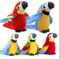 electric talking parrot plush toy cute talking record repeats what you say children toy kids birthday gift parrot plush toy