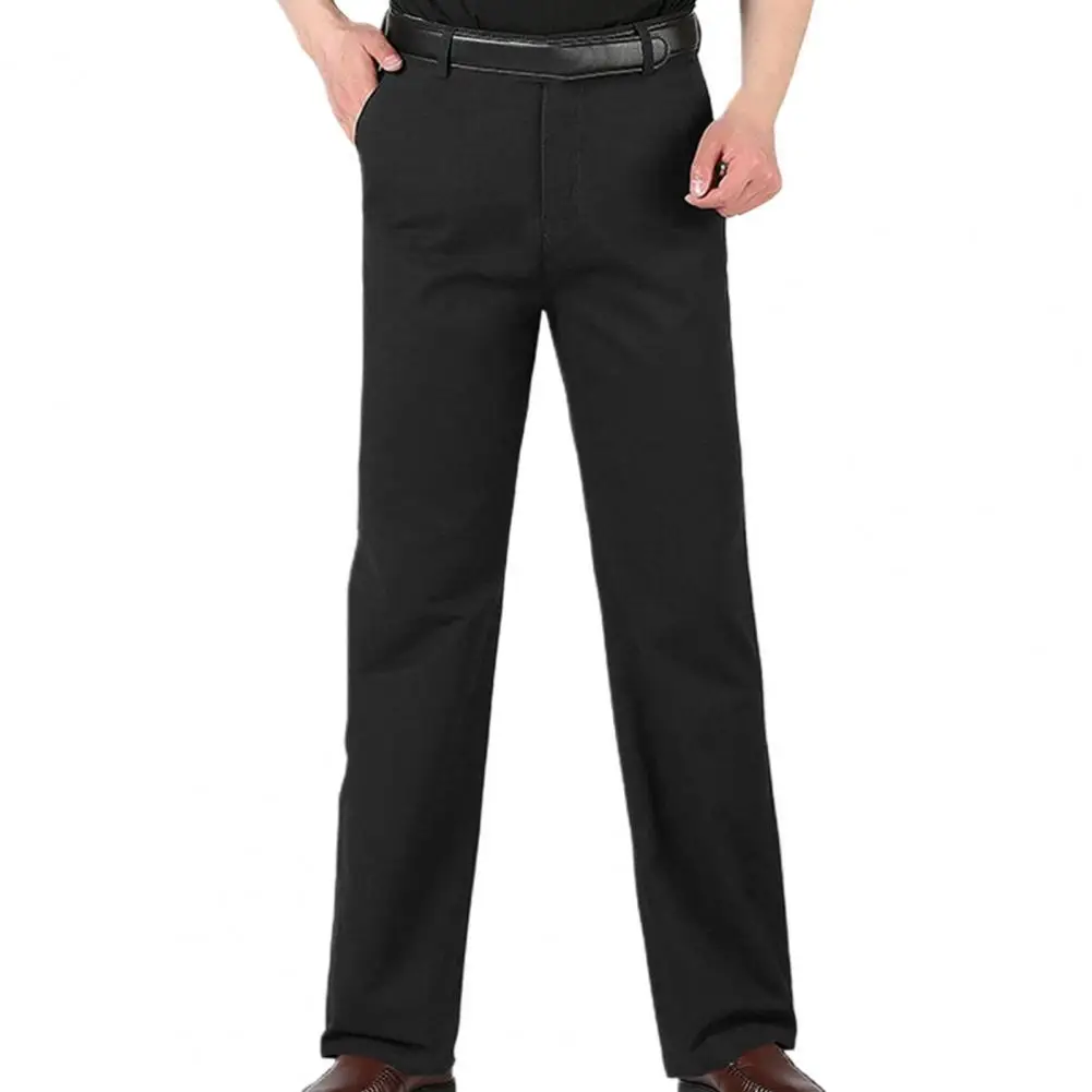 

Потрясающие зимние утепленные мужские брюки, однотонные повседневные мужские брюки на молнии