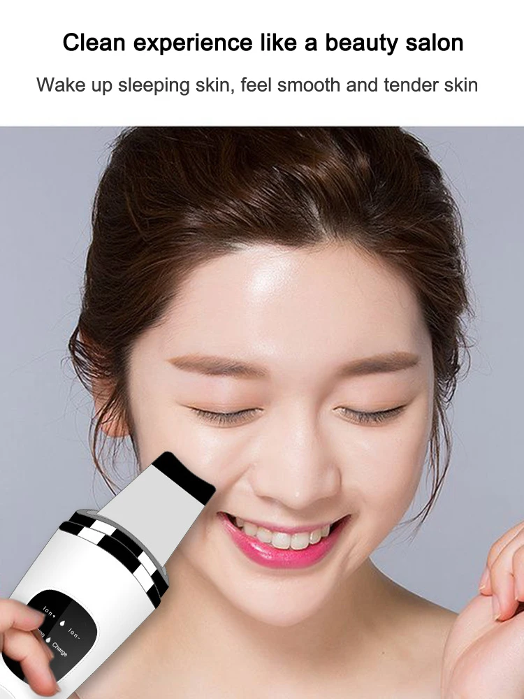 Goede Nieuwe Facial Massager Ultra Sonic Huid Scrubber Comedondrukker Acne Sonic Ion Peeling Cavitatie Schop Deep Pore Gezicht Cleaner