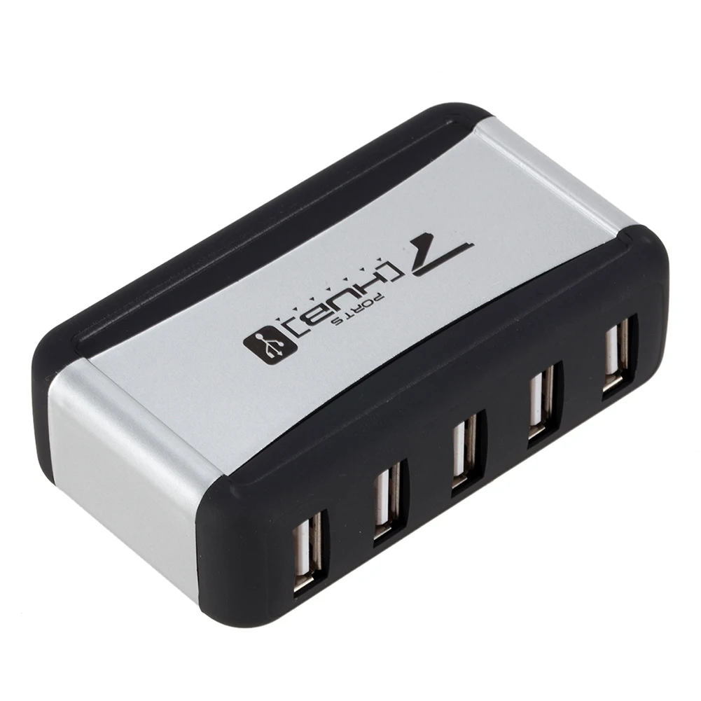 

Vertical 7 Ports USB Hub Multi USB 2.0 Laptop Splitter with Power Adapter 480 Mbps Table PC Computer Accessories EU/US plug