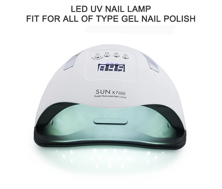 2020 New Models SUN X7 MAX 114W 57-Bead UV LED Lamp Four-Speed Comfortable Warm And Fast Drying Curing Nail Manicure Dryer | Красота и