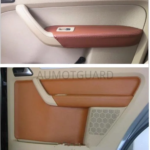 

For Volkswagen Touran Caddy 2006-2015 Microfiber Leather Door Armrest Interior Door Panel Protective Cover with Mount Fittings