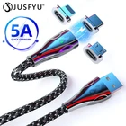 Магнитный кабель с разъемами USB Type-C и Micro usb, 5 А