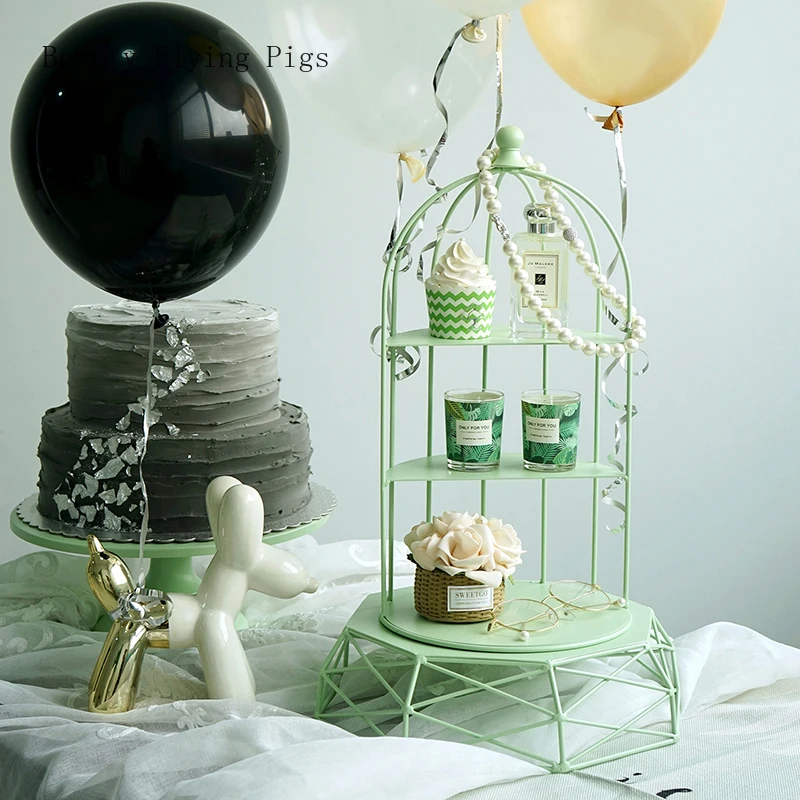 Прямая продажа Новый Лесной Отдел свежий зеленый торт стенд сочетание шикарный