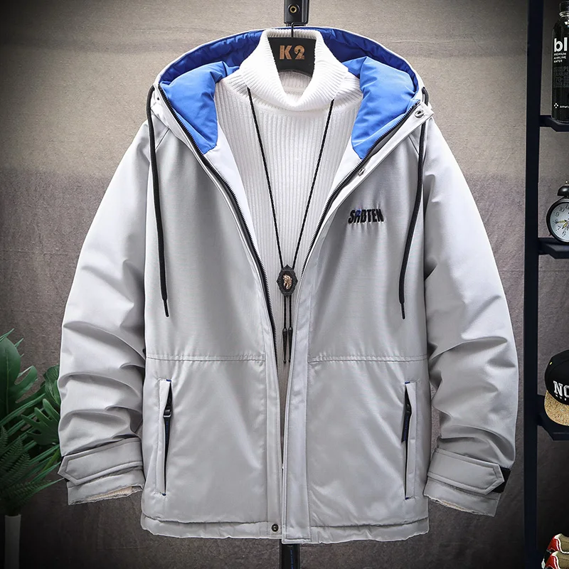 

Mens Cotton Padded Jacket Men 2020 Winter Black Hooded Warm Short Tailed Jackets Solid Color Casual Soft Shell Fashion JacketMen