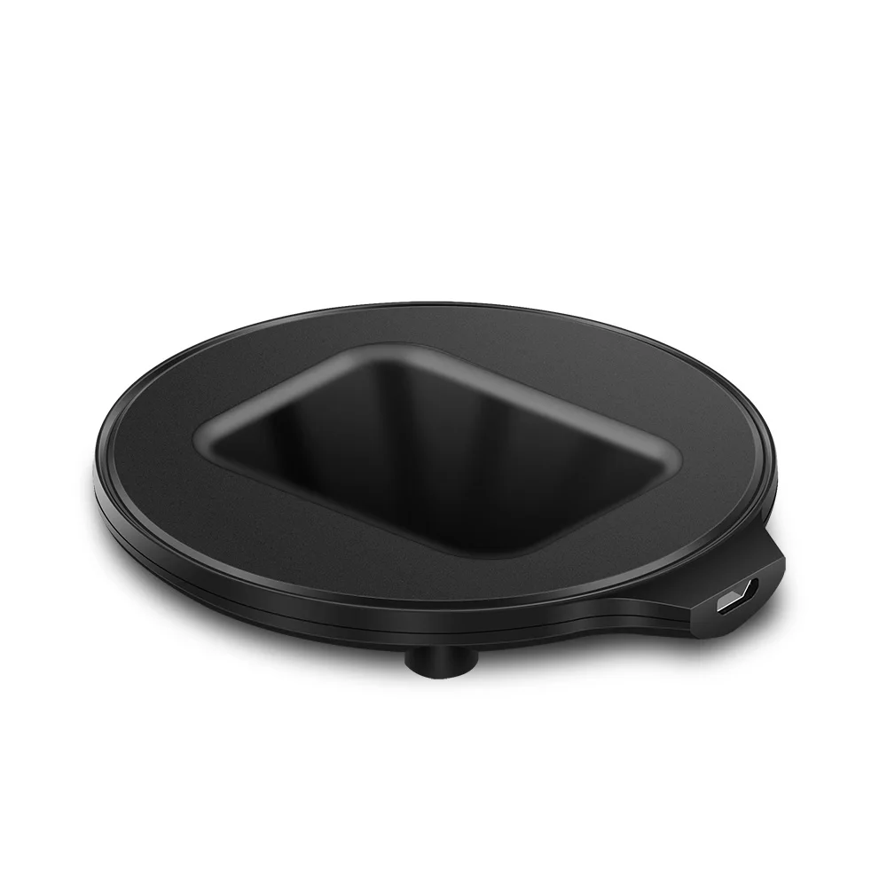 Черный FDGAO Беспроводная bluetooth-гарнитура Qi, беспроводное зарядное устройство для наушников, зарядная подставка для AirPods 2 airpods pro для samsung Galaxy Buds - Цвет: Черный