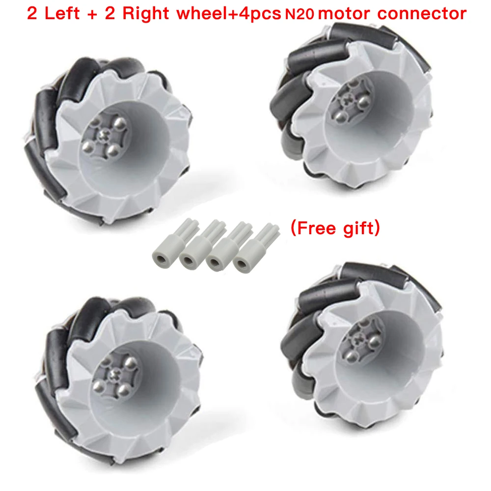 4 mecanum wheel N20 4 шт./компл. Mecanum колеса Универсальный всенаправленный колеса для лего TT N20 Двигатель Смарт рисунком «Робокар Поли» Запчасти DIY строительные блоки для детей шин игрушка - Цвет: 4 mecanum wheel N20