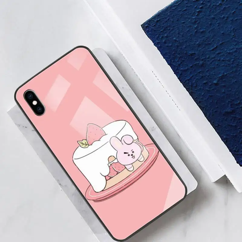 

Cartoon Drink Phone Case For Ipohne 11 Pro Max XR 8 PLUS Cover Case Glass For Iphone 11 Case