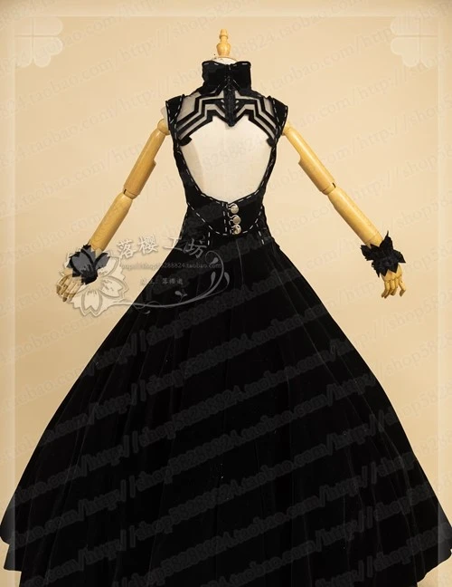 {CosAll}FF14 NieR:Automata Cosplay Costume Black Long Dress female can customized