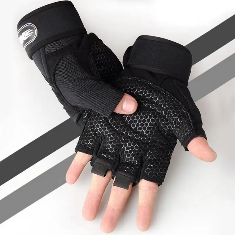 Cycling Gloves Bicycle Bike Anti Slip Shock Breathable Half Finger Short Sports Hiking Accessories for Men | Спорт и развлечения