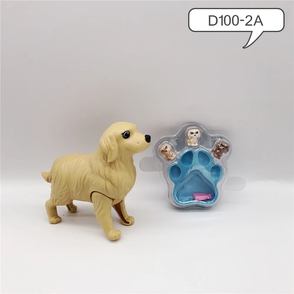 D100-2A 1:6, функция собаки, пластиковая собака для детей, Барби, принцесса, кукла, аксессуары, кукла для девочки, подарок на день рождения, игровая комната, игрушки для Ch - Цвет: D100-2A