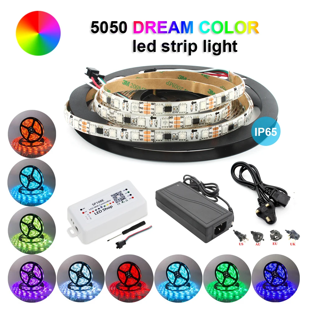 Wi Fi Мечта RGB Светодиодные ленты DC 12V Светодиодный светильник индивидуально