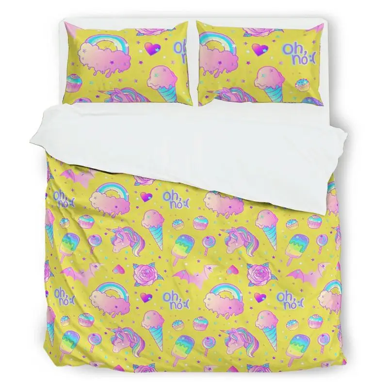 

Sweet Yellow Bedding Duvet Cover Set Customize 3 Pieces Quilt Set Bedspread with 2 Pillow Cases white 104x90 inch