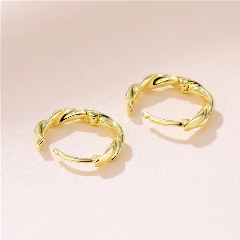 

SIPENGJEL Fashion Gold Color Round Hoop Earrings For Women Trendy Jewelry Accessories Gift