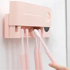 Youpin противобактериальный Ультрафиолетовый держатель для зубных щеток стерилизатор автоматический диспенсер для зубной пасты выдавливатель набор для ванной комнаты