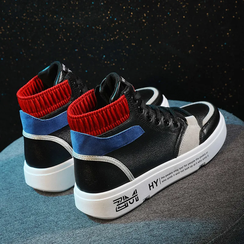 

Autumn Winter Women Sneakers Fashion High Top Flat Platform Shoes Woman Mixed Colors Lace-Up Ladies Shoes High Quality 2020