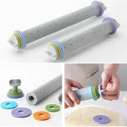 Антипригарный ролик для помадки YOMDID, рельефная Скалка, силиконовые кондитерские изделия для торта, Регулируемый ролик для теста, инструменты для выпечки лапши