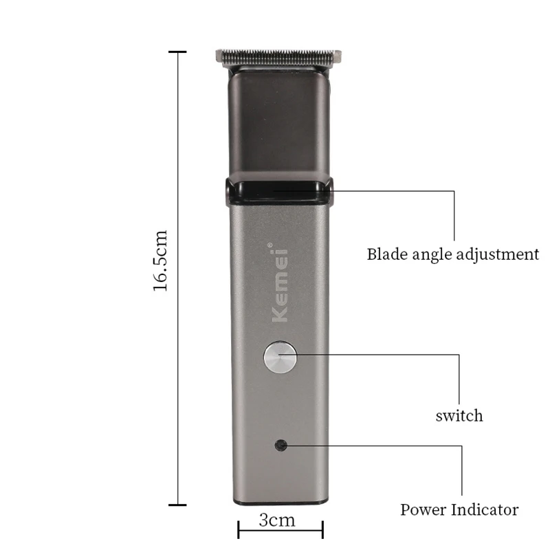 

Kemei Electric Men's Hair Clipper Rechargeable Hair Trimmers Shaver Razor Beard Haircut Men Hair Cutting Machine EU Plug