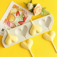 heart love cake jelly lolly mold chocolate baking candy mould tray lollipop cube silicone mold
