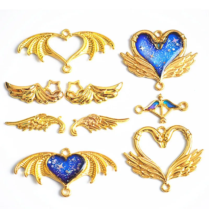 5 шт. с открытой спиной ободок крыльями ангела подвески серьги ассорти