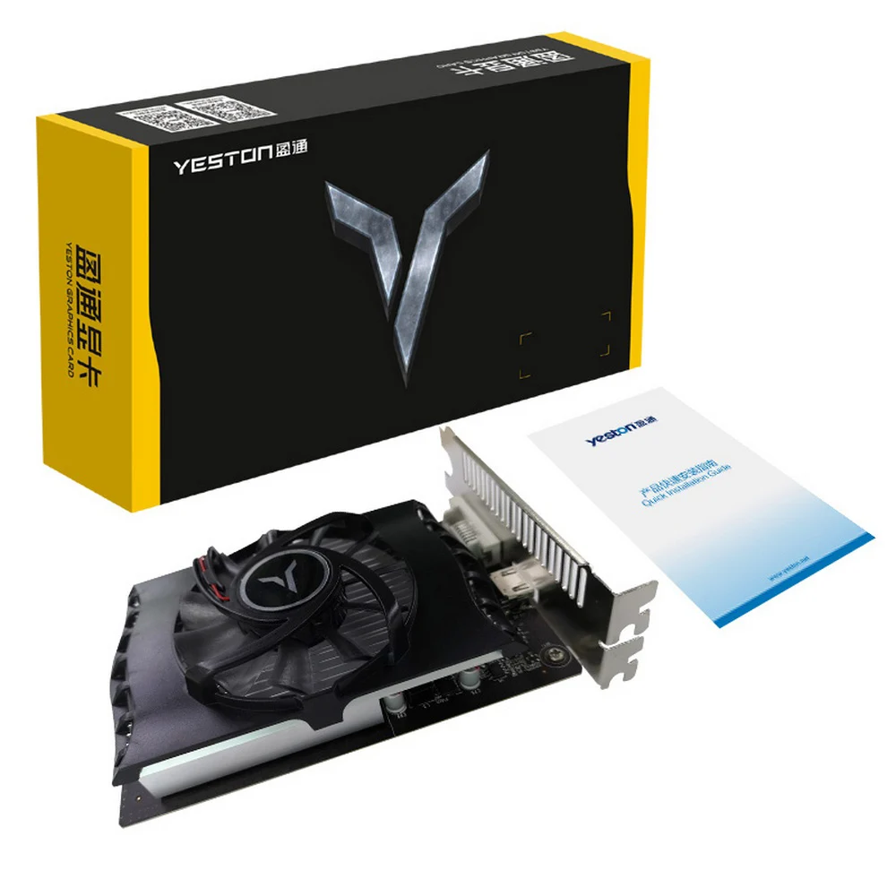 Отдельная видеокарта Yeston GT1030 2G D5 Extreme Edition для настольных компьютерных игр офиса и
