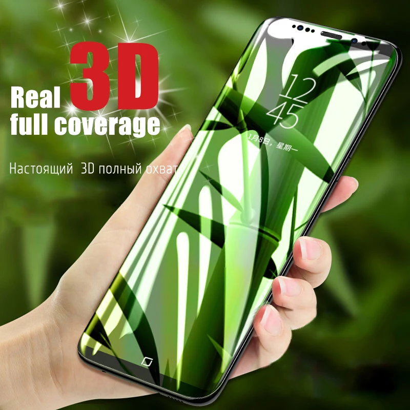 Защитное 3D стекло с полным покрытием экрана для Samsung Galaxy S9 S8 Plus S7 S6 edge закаленное