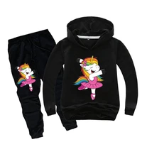 unicorn children clothing cartoon girls sets tracksuit for 2 8 years old girls clothes sport suit kids clothes sets unicorn