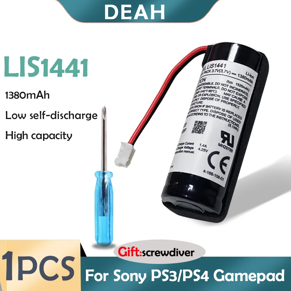 Перезаряжаемая литиевая батарея LIS1441 LIP1450 3 7 в 1380 мАч для контроллера Sony PS3 PS4