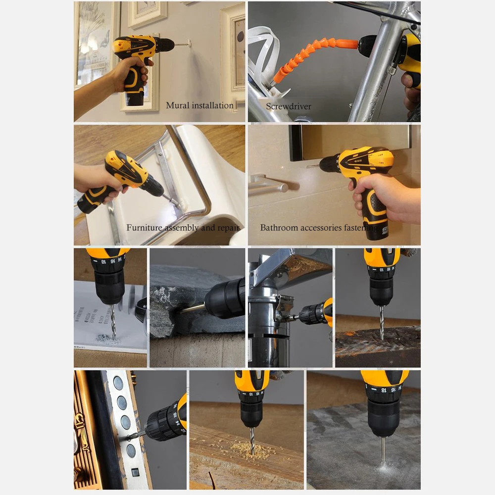 Electric Hand Drill 16.8v 18-speed Speed USB Screwdriver Household Tool Pistol 7 | Инструменты