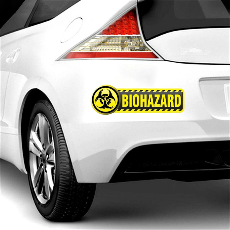 

Hot Personality BIOHAZARD Sign Decal Car Stickers Reflective The Tail of The Car Bumper Rear Windshield Motorcycle PVC