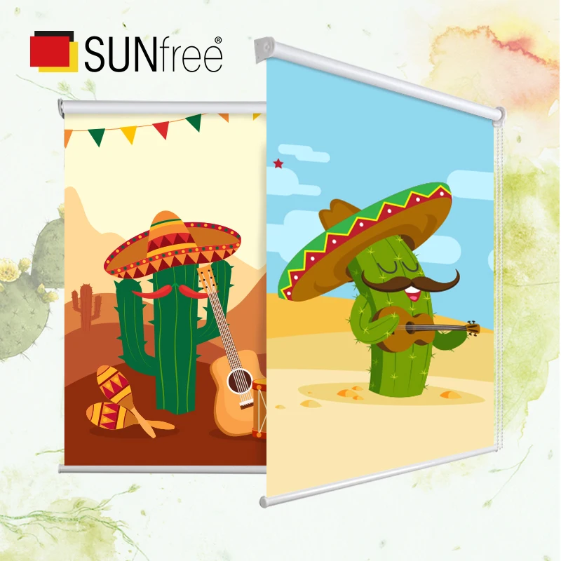 SUNFREE цифровые печатные роликовые шторы затемняющие Мультяшные для детской