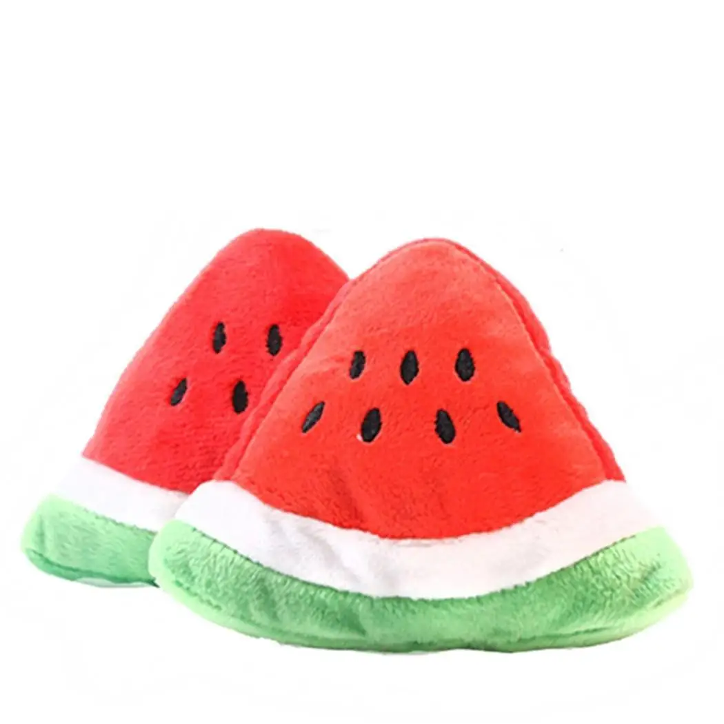 triangle watermelon 11 Стиль Многоцветный собака кошка игрушка плюшевые игрушки кукла играть звук игрушки современная новая мода забавная креативная игрушка для собак - Цвет: triangle watermelon