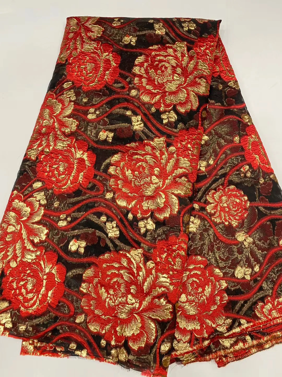 

Африканское парчовое кружевное полотно 2020 высокое качество жаккардовая кружевная ткань, шитье Нигерия вниз материал D4159